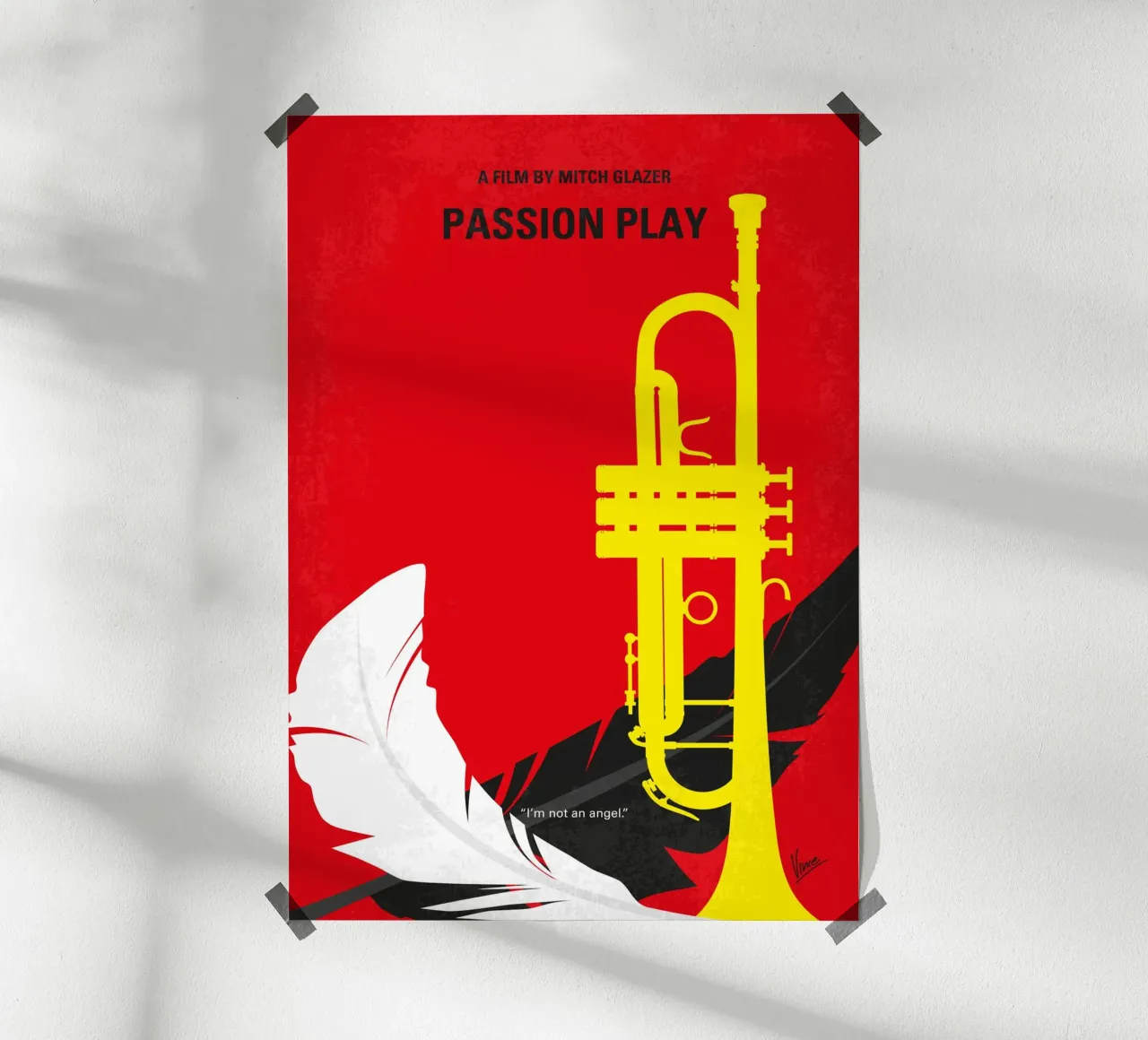 No1280 My Passion Play minimal movie poster poster con telaio in legno da Chungkong