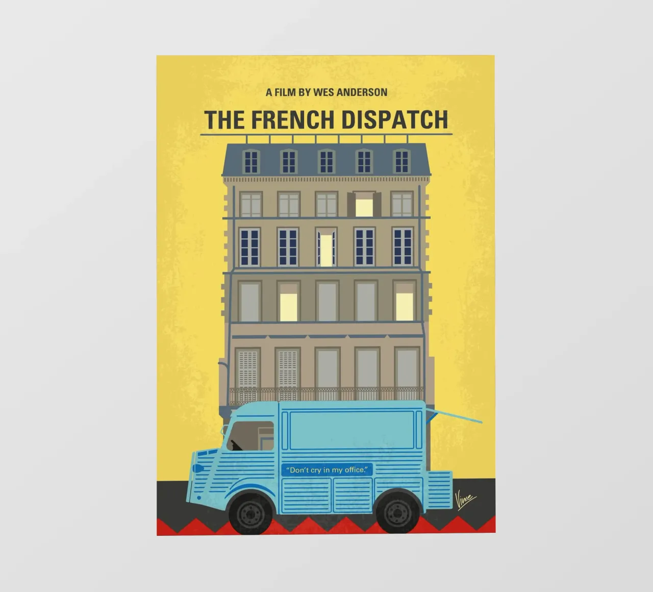 No1281 My The French Dispatch minimal movie poster telo in pvc da Chungkong