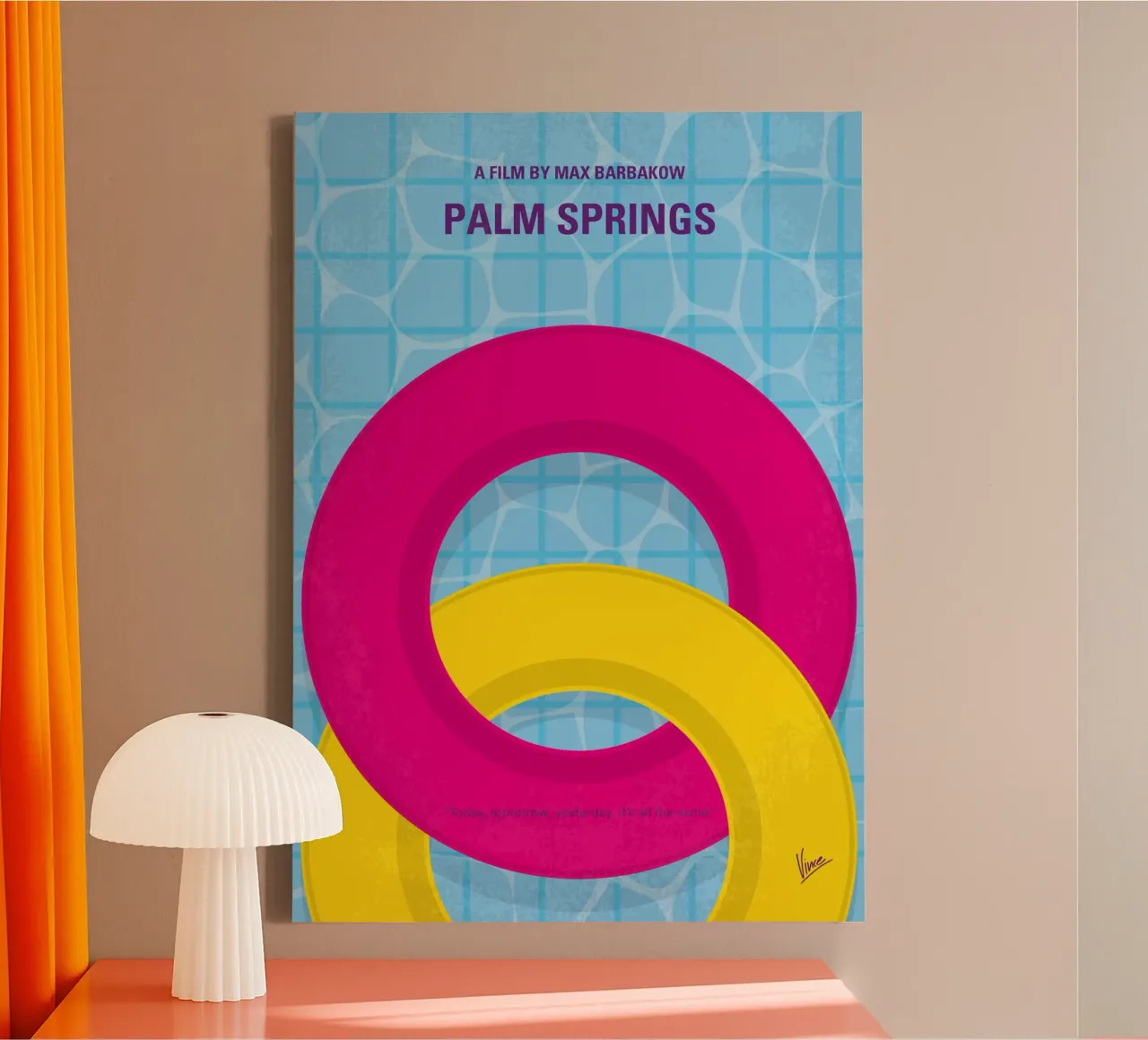 No1282 My Palm Springs minimal movie poster tela con Cornice a cassetta da Chungkong