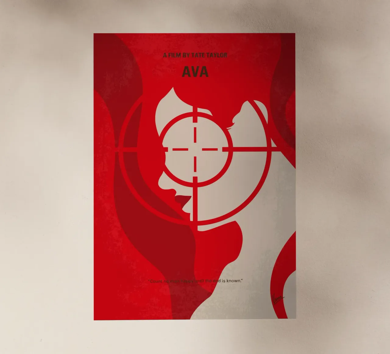 No1283 My AVA minimal movie poster pellicola backlit da Chungkong