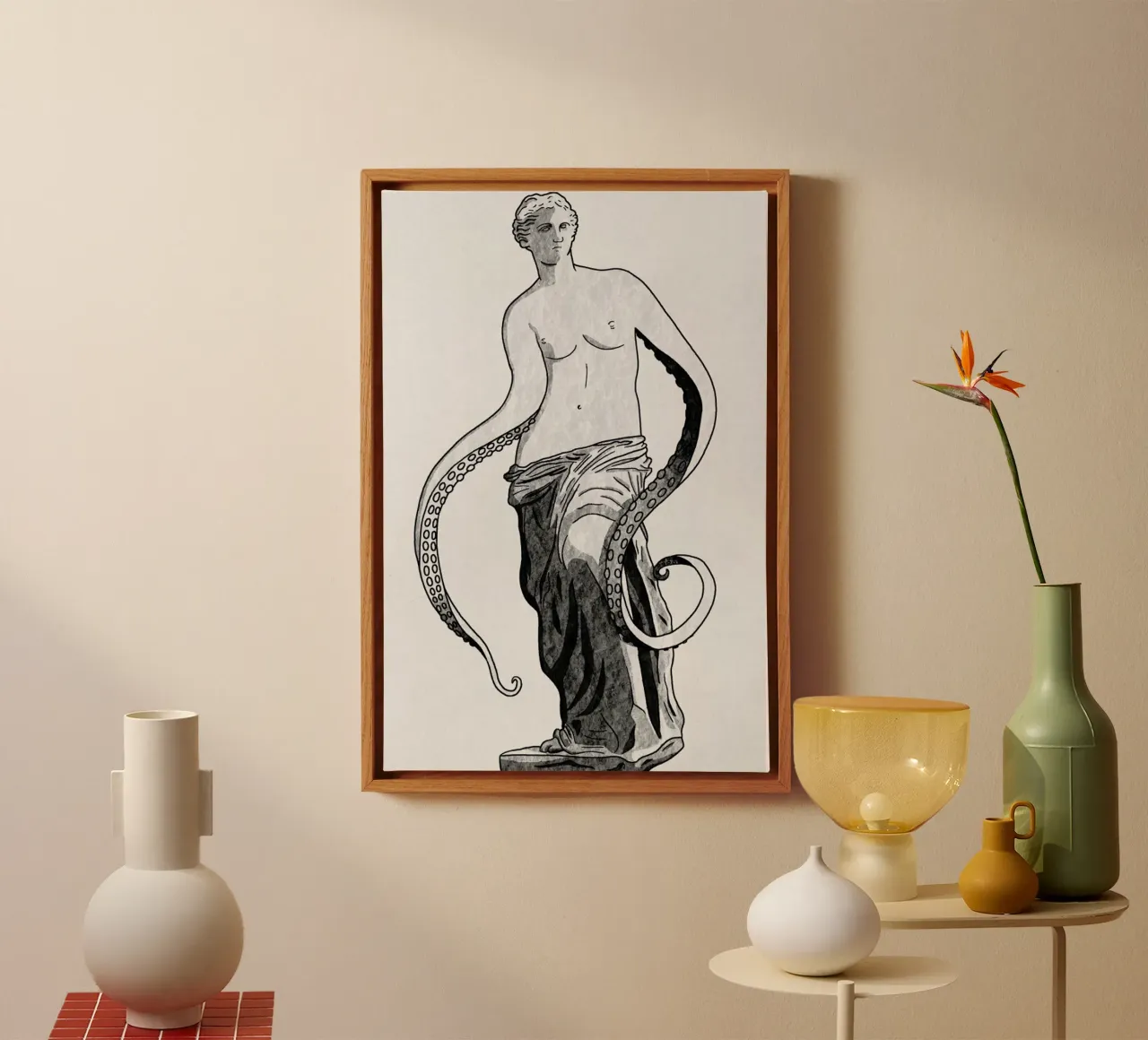 Venus - tentacles tela con Cornice a cassetta da Florent Bodart