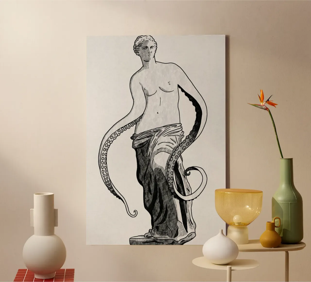 Venus - tentacles tela con Cornice a cassetta da Florent Bodart