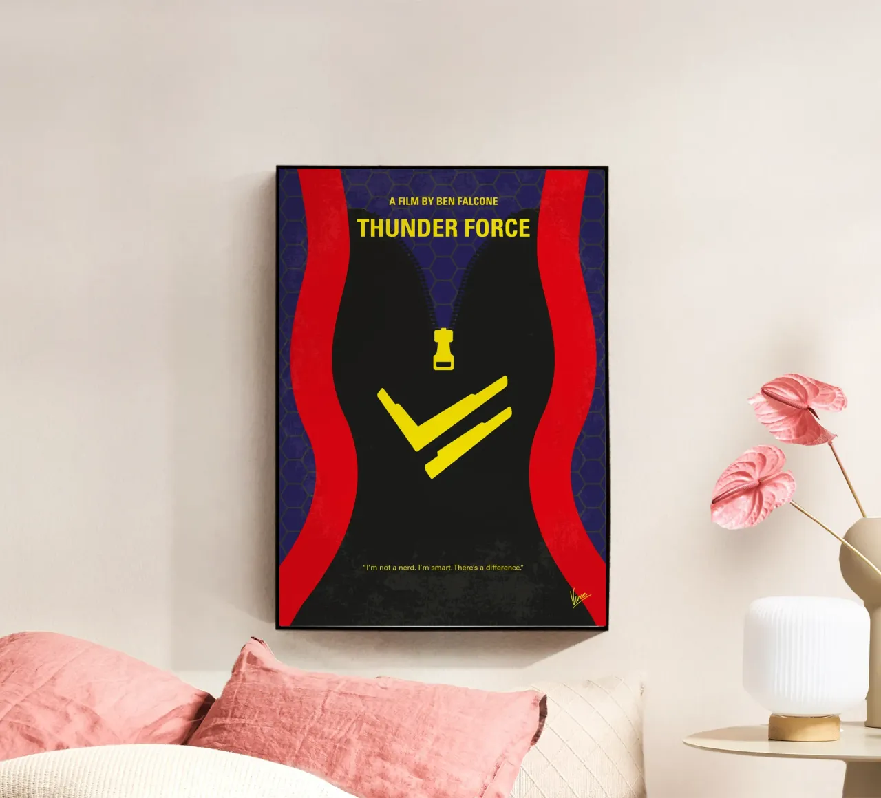 No1284 My Thunder Force minimal movie poster plexiglass da Chungkong