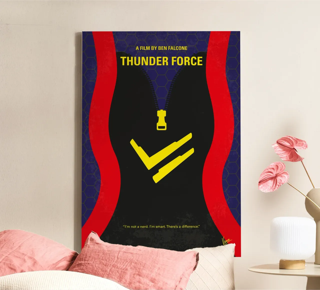 No1284 My Thunder Force minimal movie poster tela con Cornice a cassetta da Chungkong