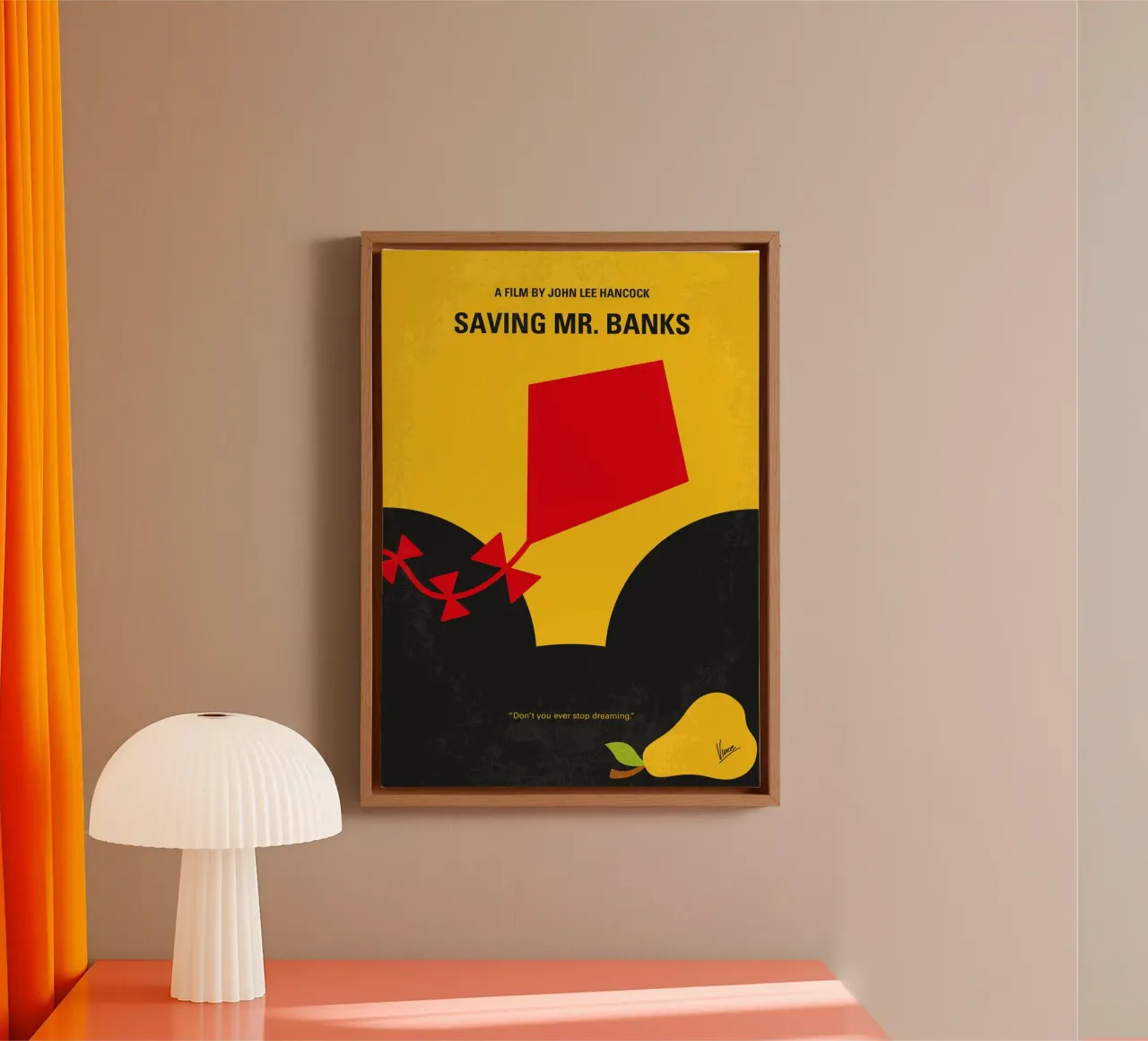 No1285 My Saving Mr Banks minimal movie poster tela con Cornice a cassetta da Chungkong