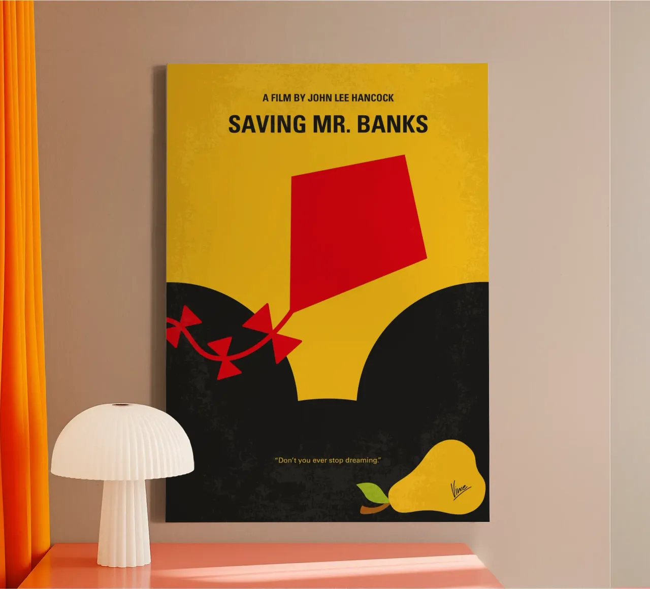 No1285 My Saving Mr Banks minimal movie poster tela con Cornice a cassetta da Chungkong