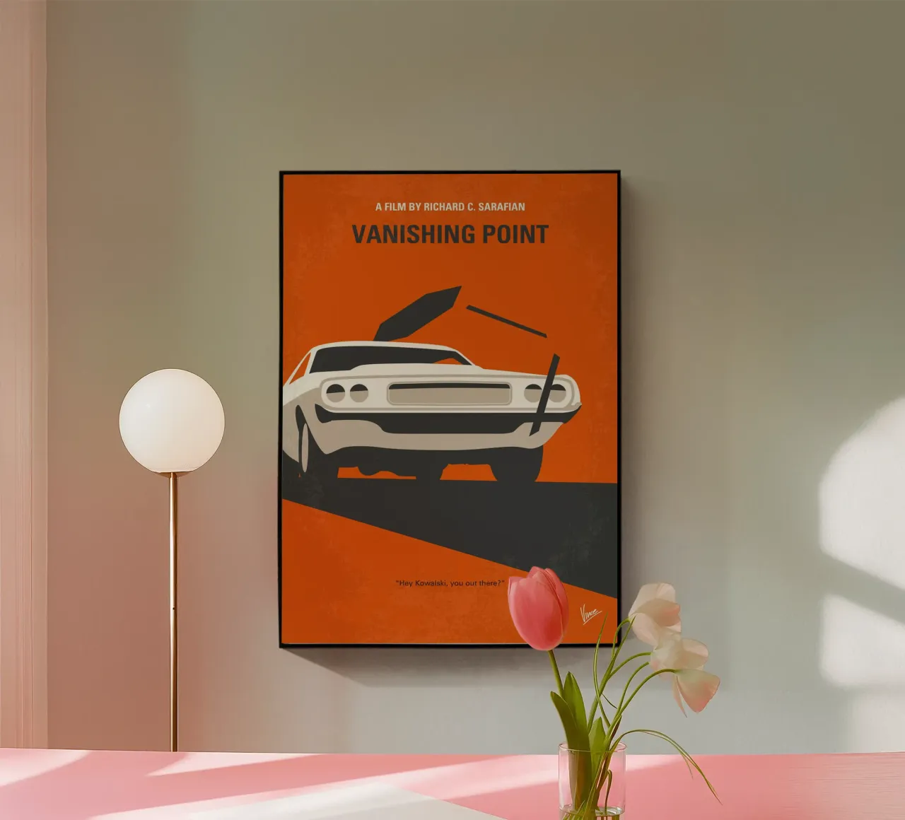 No1289 My Vanishing Point minimal movie poster plexiglass da Chungkong