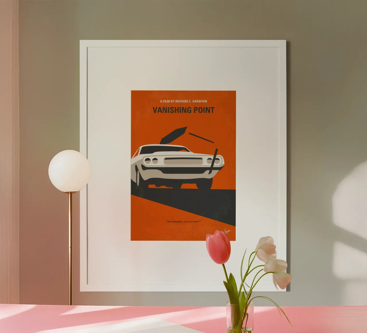 No1289 My Vanishing Point minimal movie poster poster con telaio in plastica da Chungkong