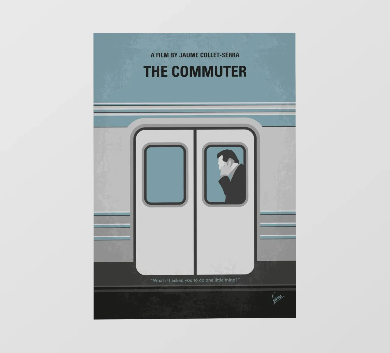 No1290 My The Commuter minimal movie poster telo in pvc da Chungkong