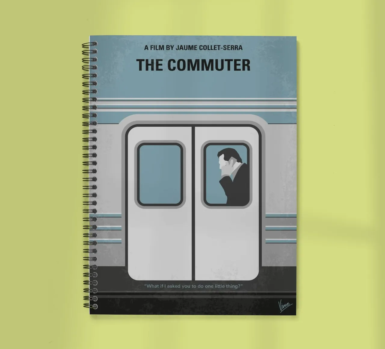 No1290 My The Commuter minimal movie poster spiral notebook by Chungkong