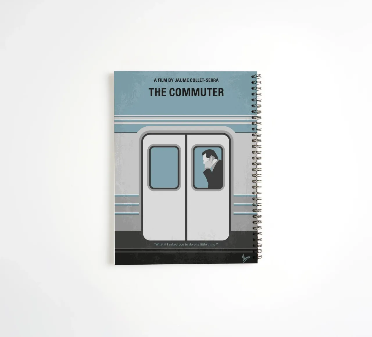 No1290 My The Commuter minimal movie poster spiral notebook by Chungkong