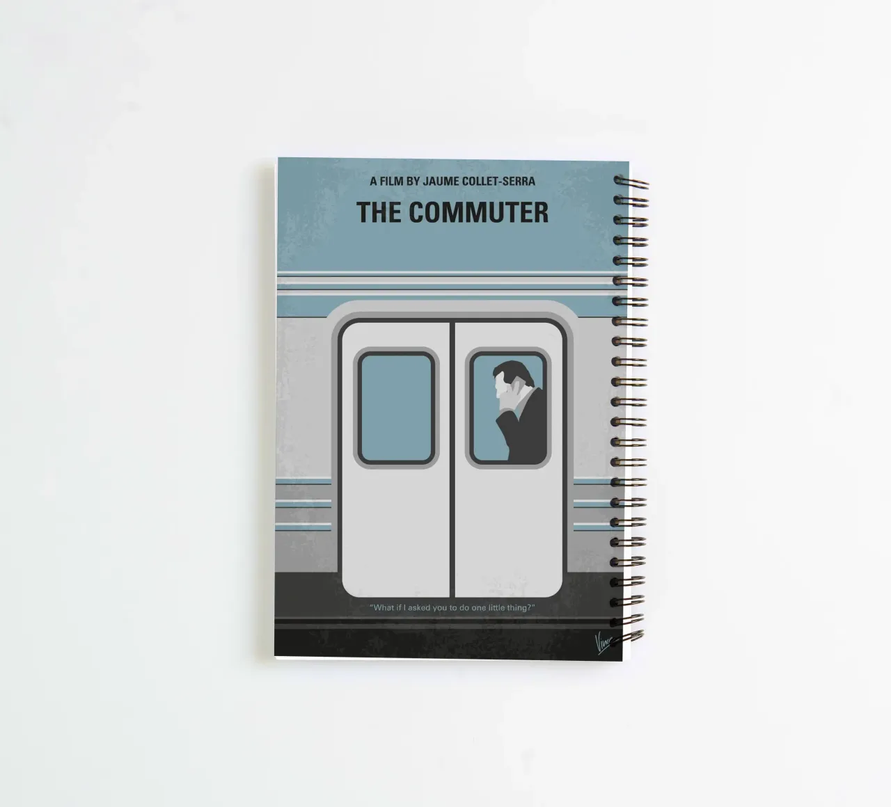 No1290 My The Commuter minimal movie poster spiral notebook by Chungkong