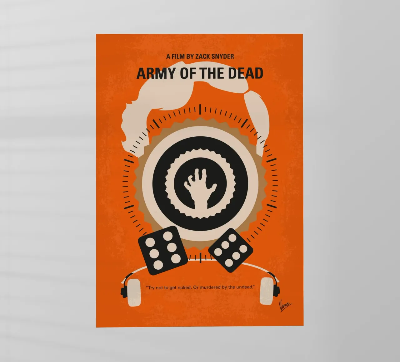 No1293 My Army of the Dead minimal movie poster pellicola backlit da Chungkong
