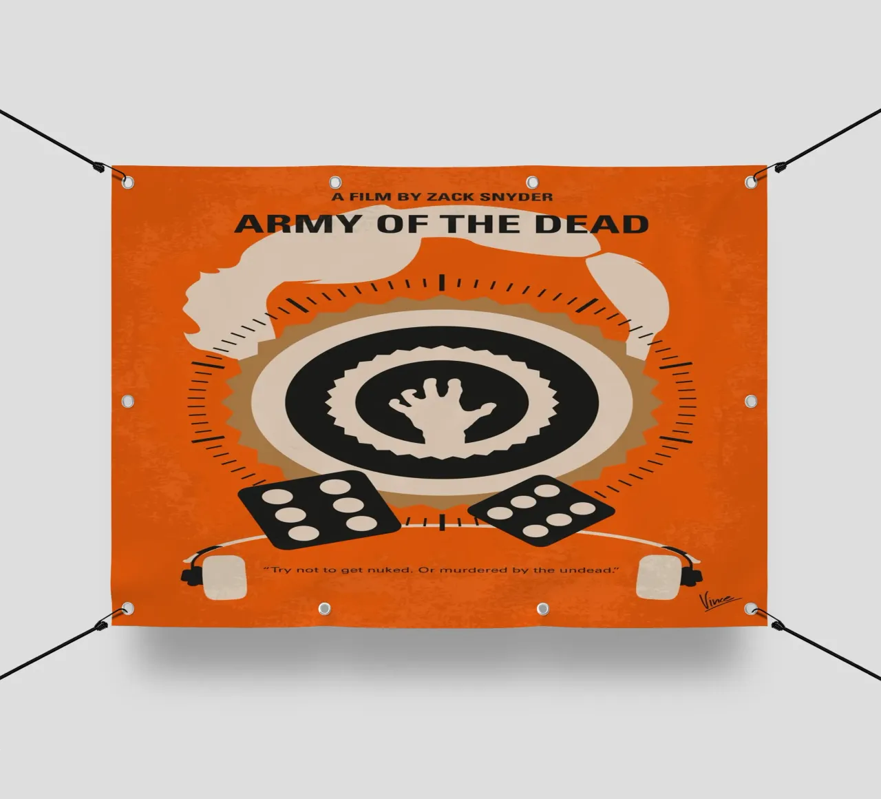 No1293 My Army of the Dead minimal movie poster telo in pvc da Chungkong