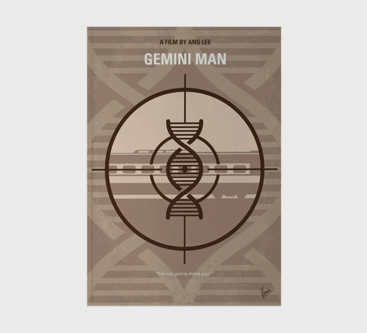 No1296 My Gemini Man minimal movie poster diario da Chungkong