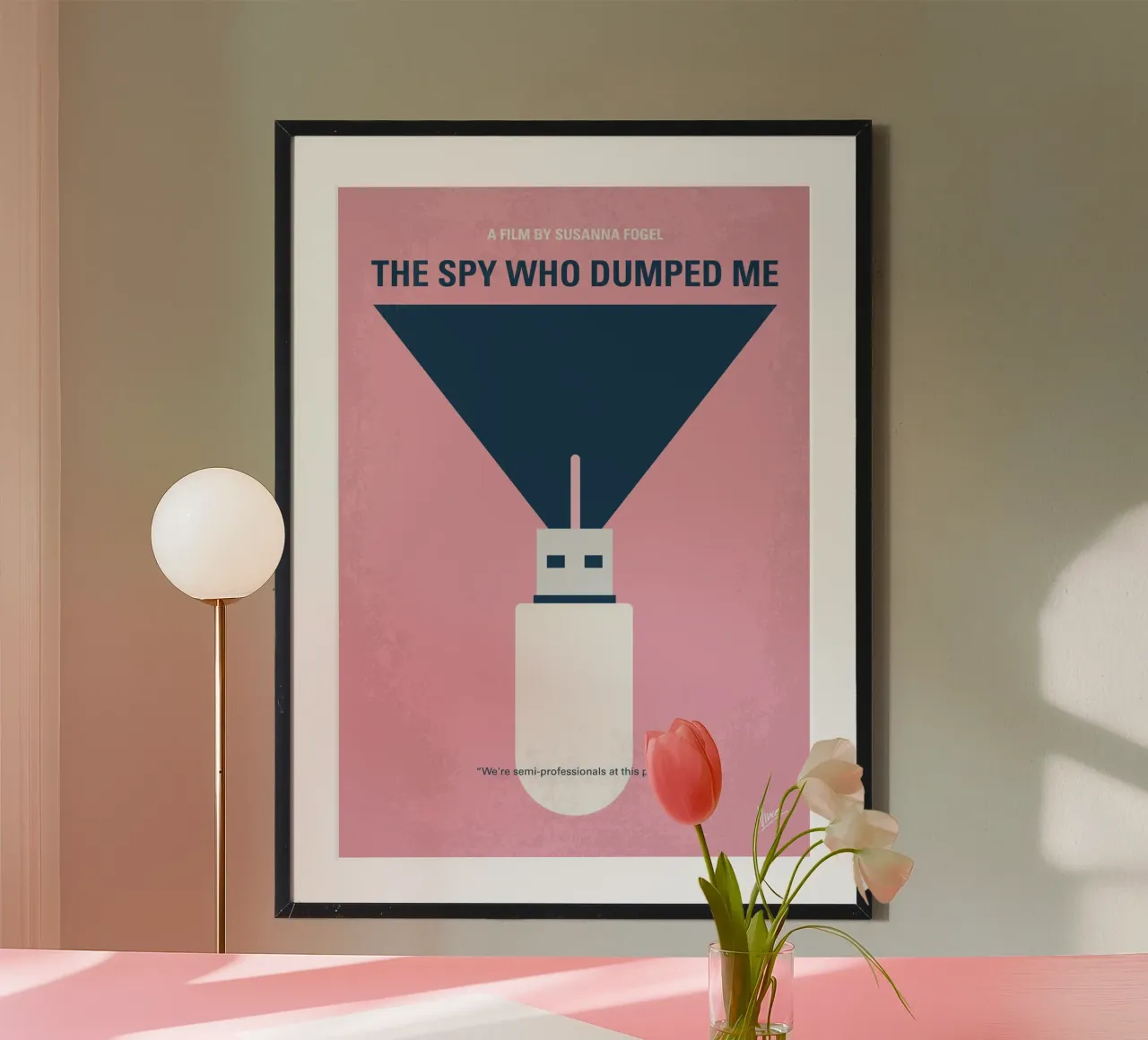 No1297 My The Spy Who Dumped Me minimal movie poster poster con telaio in legno da Chungkong