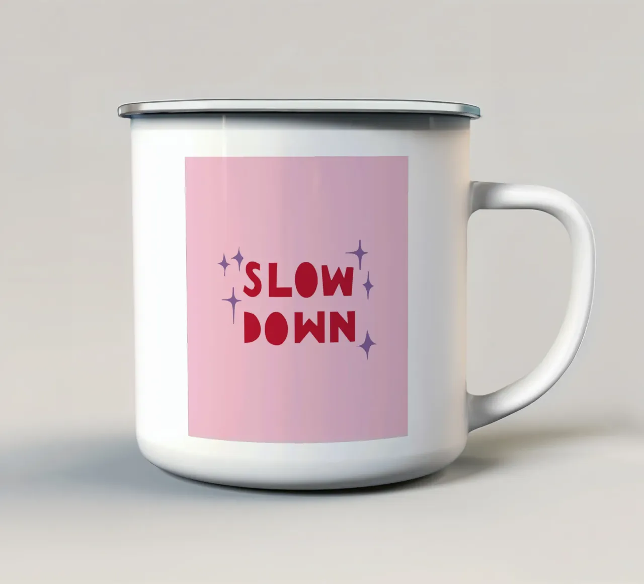 Slow Down tazza in smalto da Iris Knabenschuh Design