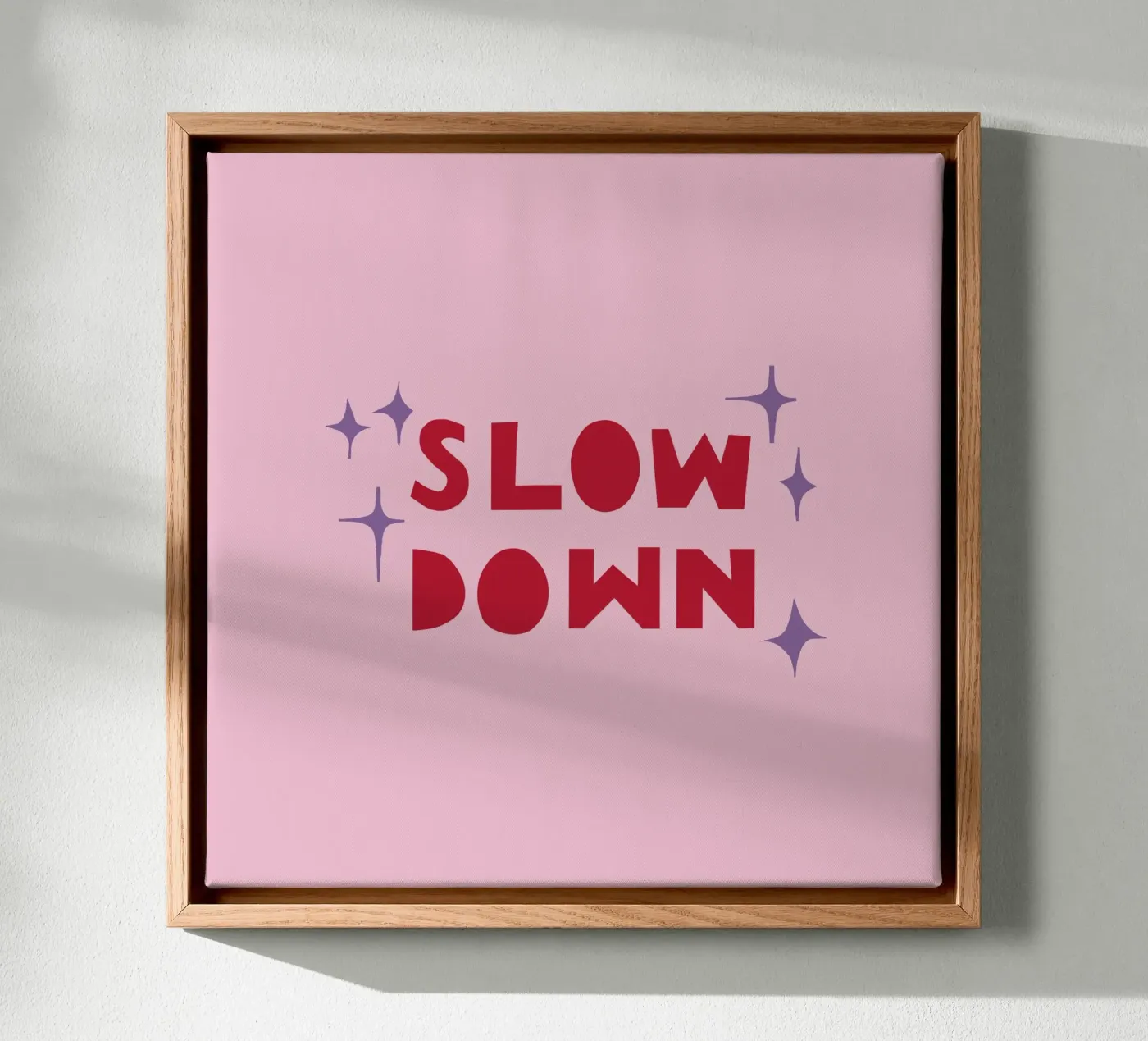 Slow Down canvas van Iris Knabenschuh Design
