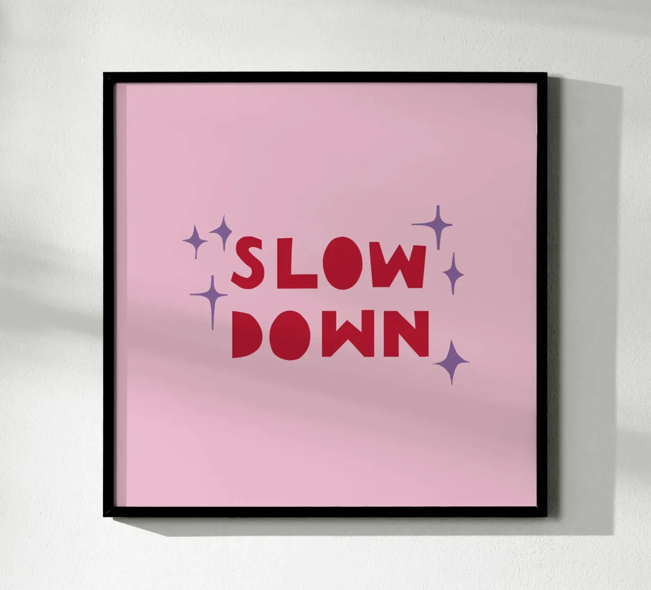 Slow Down poster con telaio in alluminio da Iris Knabenschuh Design