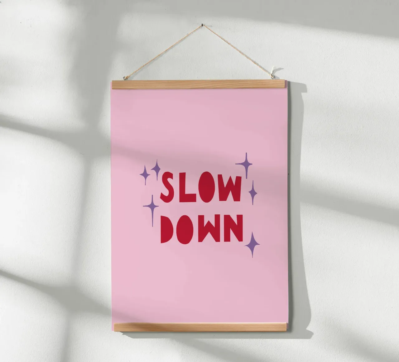 Slow Down poster con telaio in alluminio da Iris Knabenschuh Design