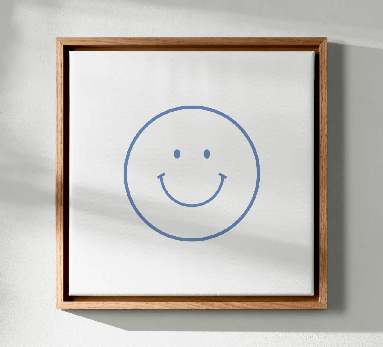 Sorriso blu tela con Cornice a cassetta da janamossmann