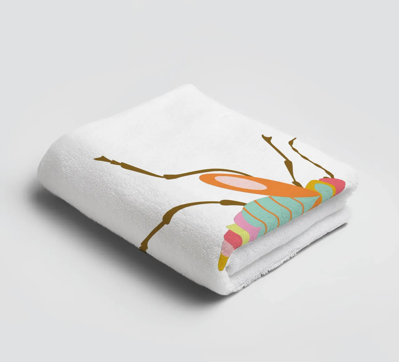 Illustrazione di insetti stilizzati colorati asciugamano da bagno da CoelfenArt