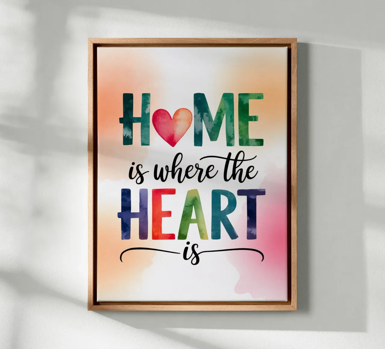 HOME is where the HEART is canvas by logic