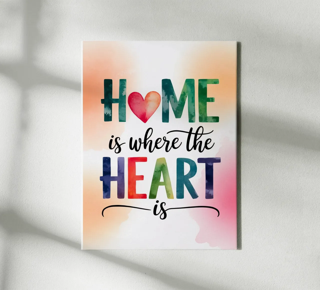 HOME is where the HEART is canvas by logic