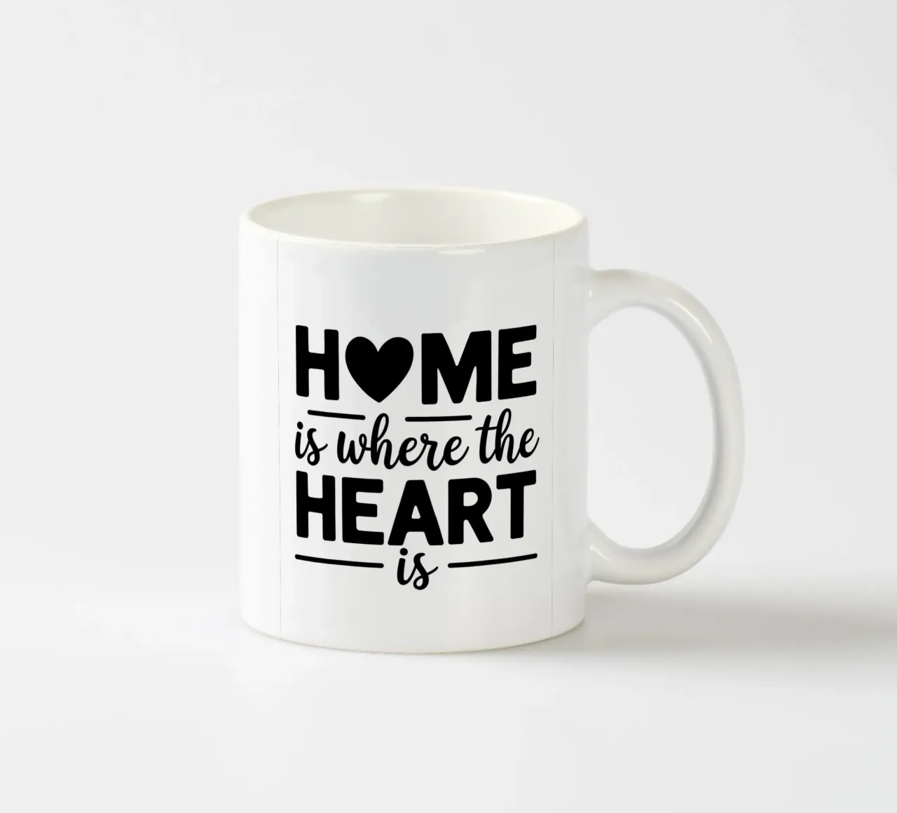 La casa è dove c'è il cuore tazza in ceramica da logic