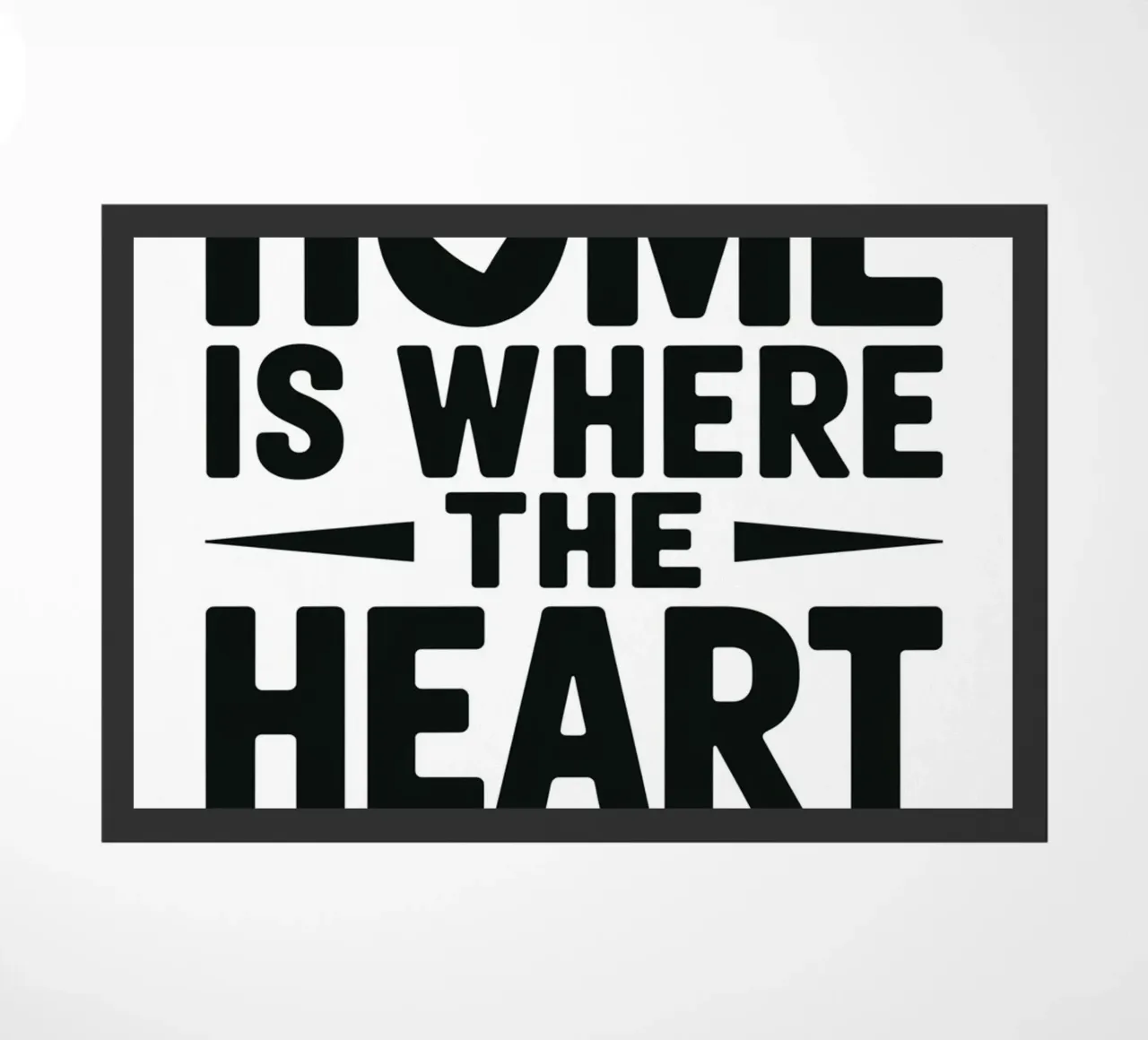 La casa è dove c'è il cuore zerbino da logic