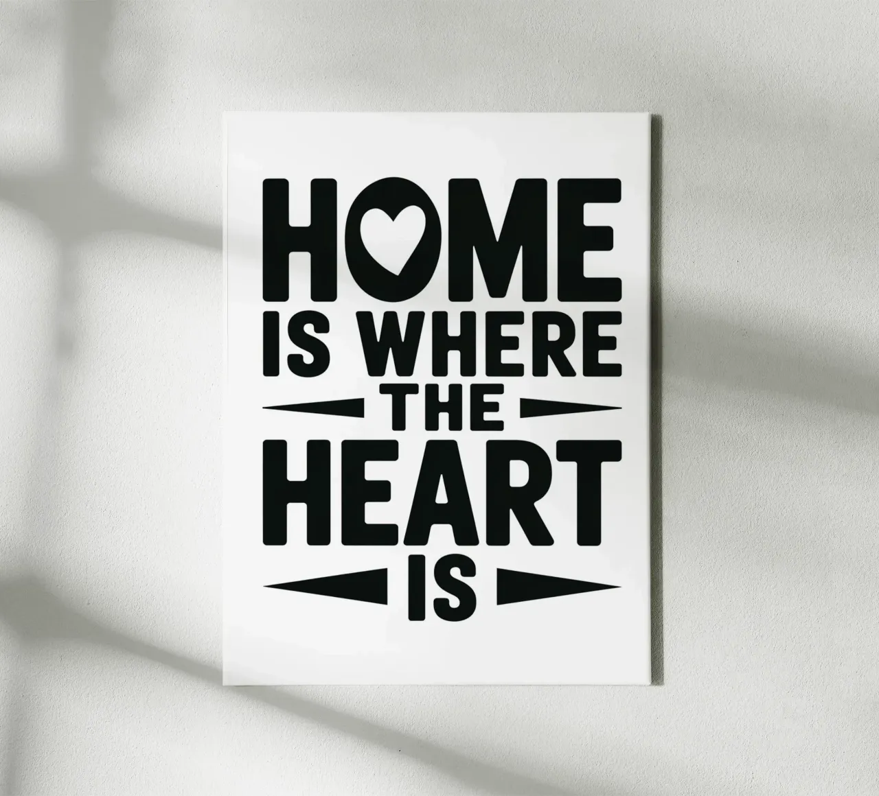 HOME is where the HEART is canvas with Floater frame by logic