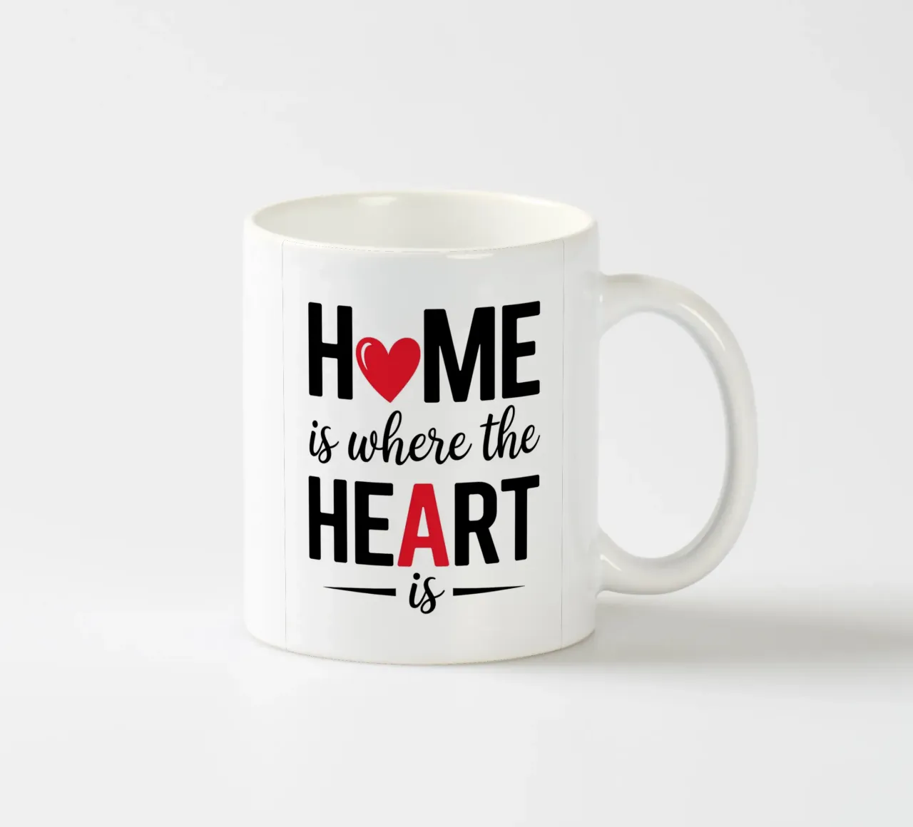 La casa è dove c'è il cuore tazza in ceramica da logic