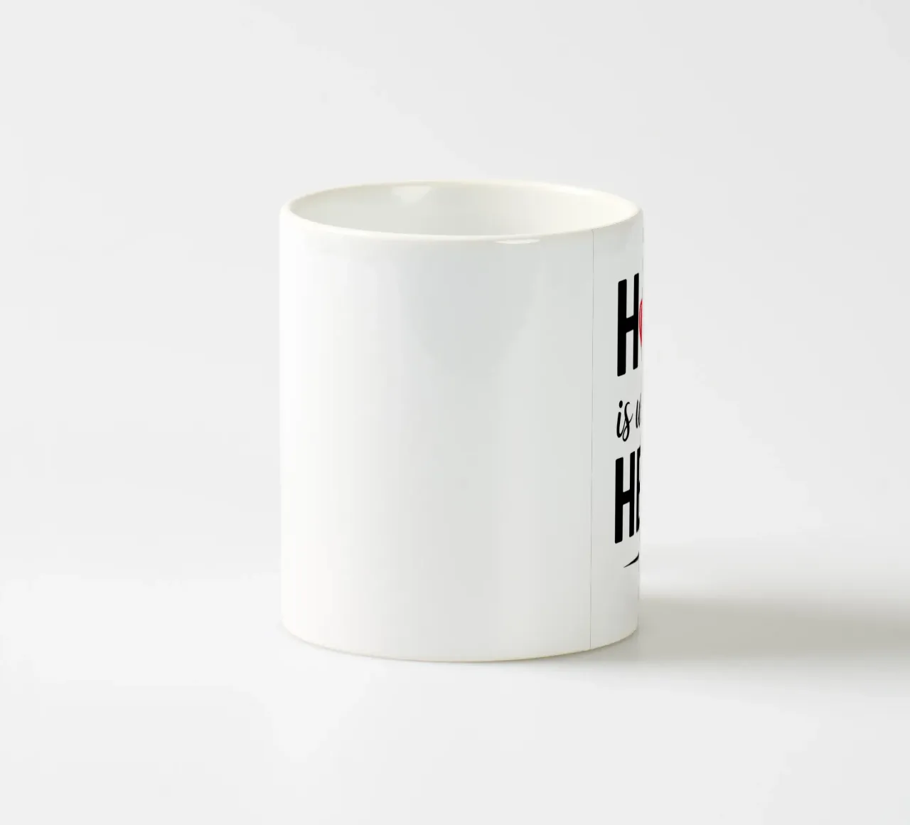 La casa è dove c'è il cuore tazza in ceramica da logic