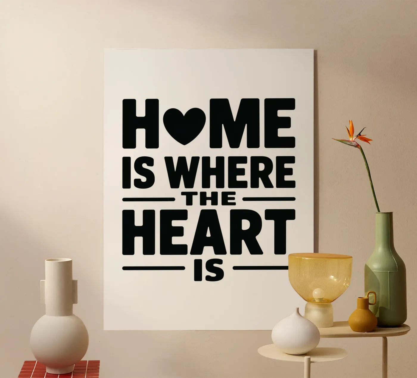 La casa è dove c'è il cuore plexiglass da logic