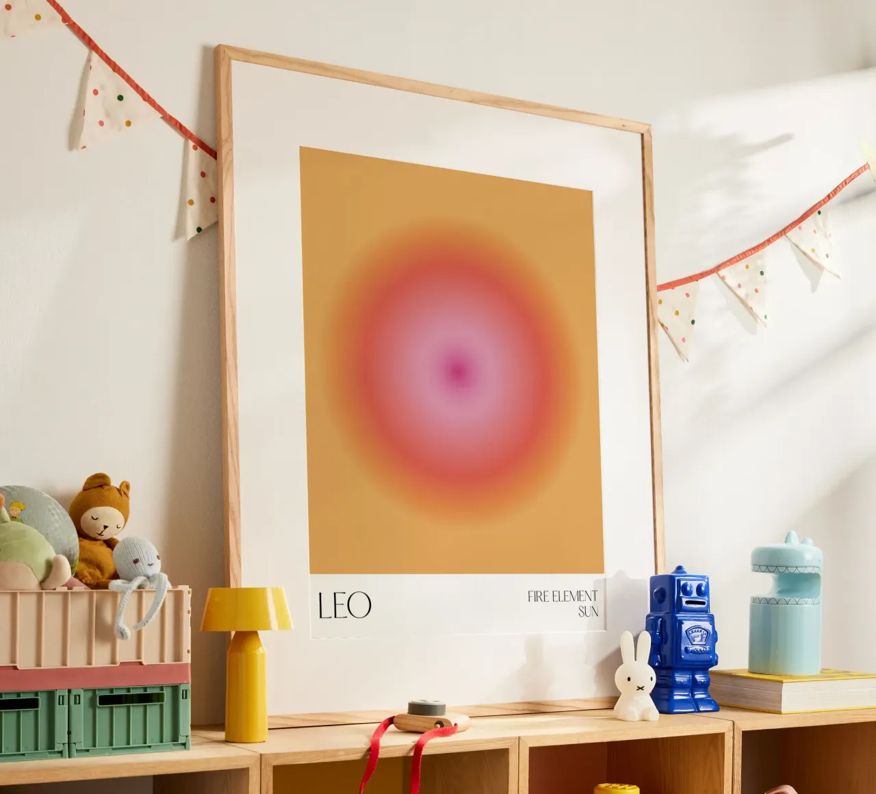 Leone, Aura, Sole zodiacale poster da Peaches Art Prints