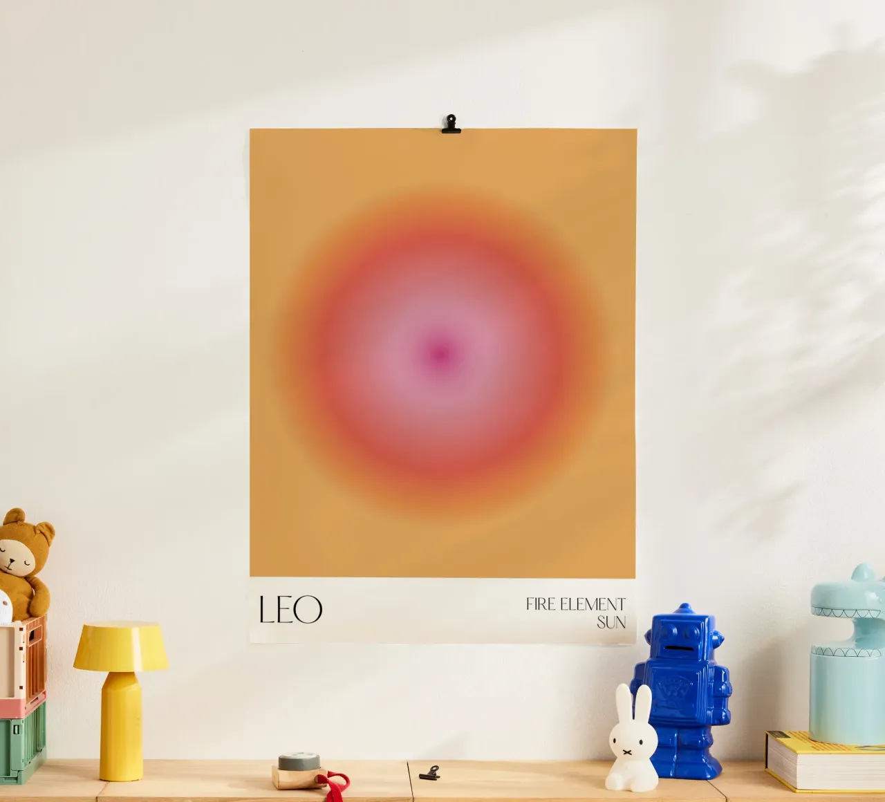 Leone, Aura, Sole zodiacale poster da Peaches Art Prints