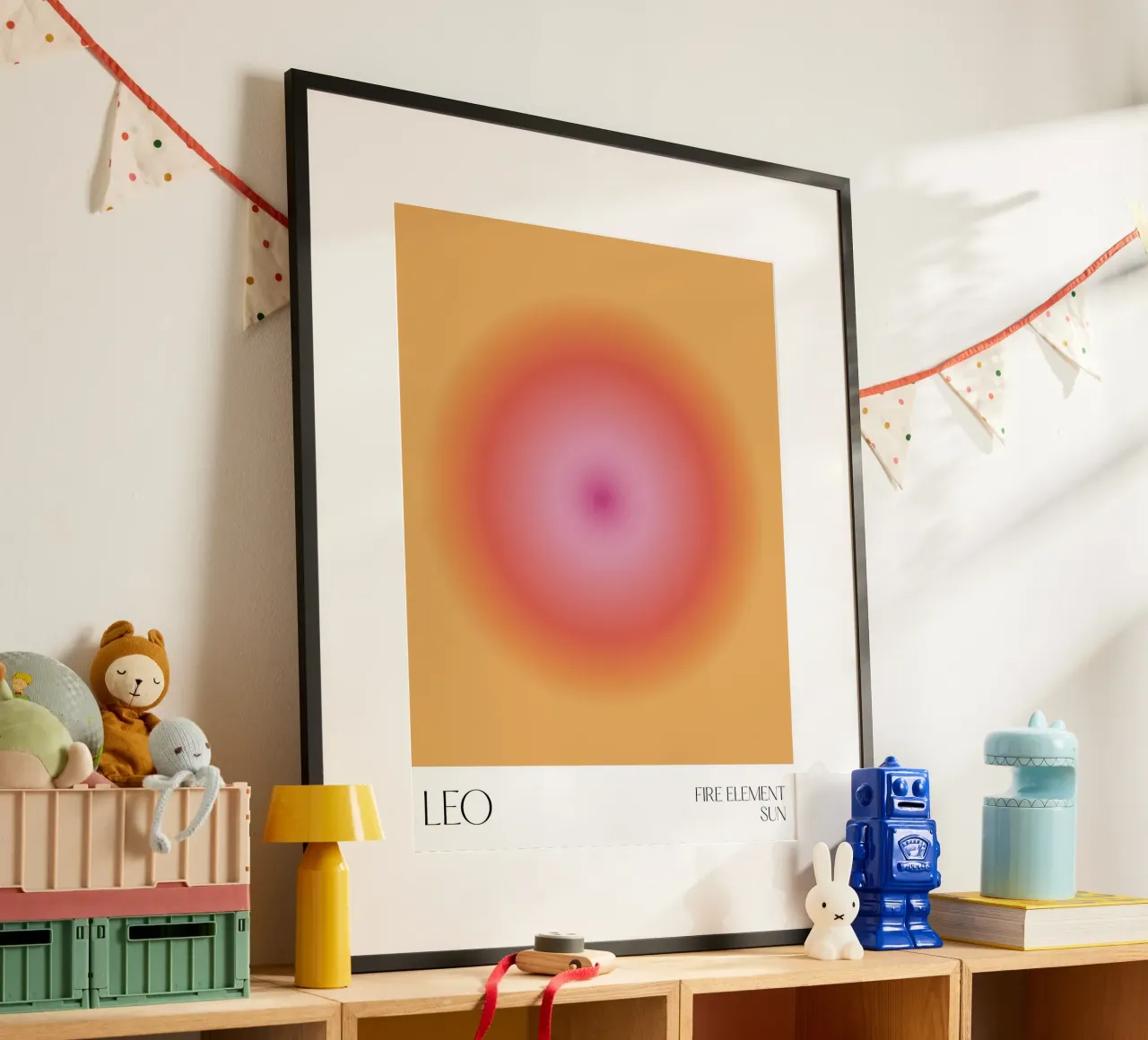 Leone, Aura, Sole zodiacale poster da Peaches Art Prints