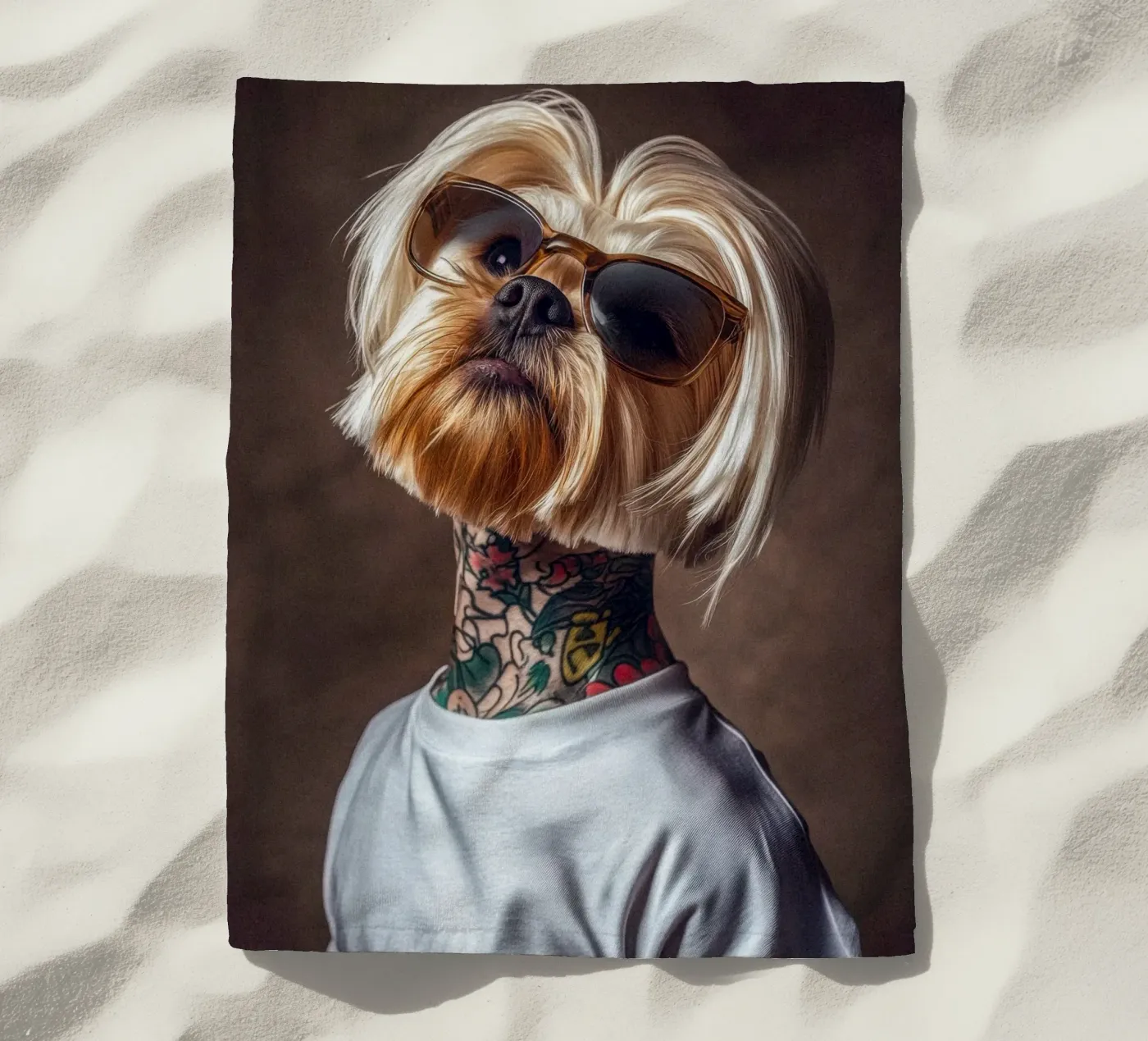 Nova strandhanddoek van Affiches Chien Originales – Dogland