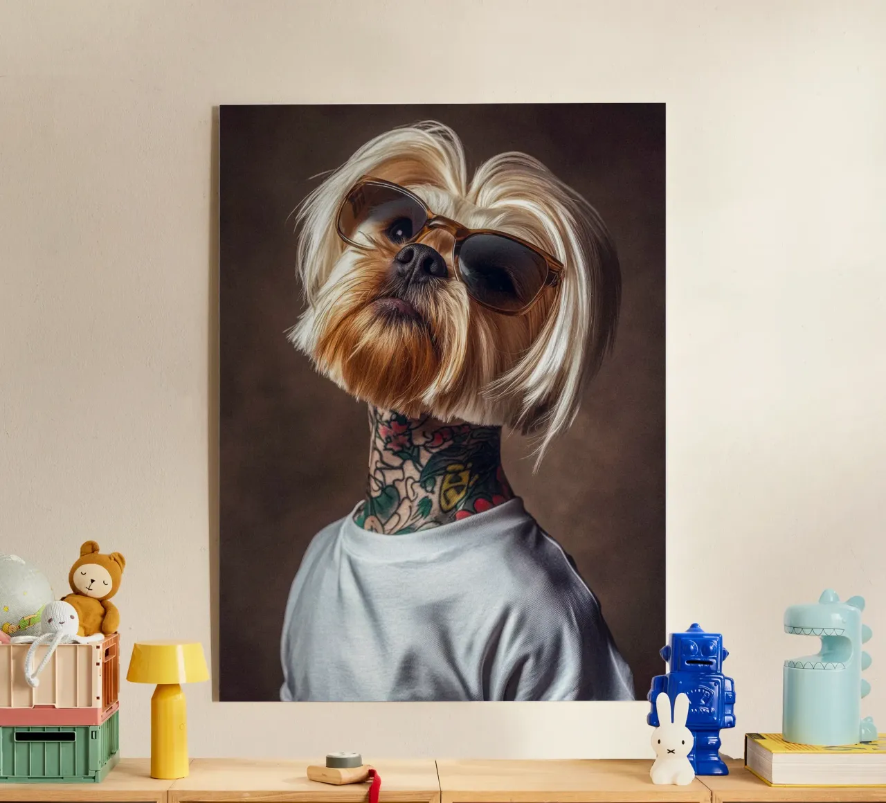 Nova acryl van Affiches Chien Originales – Dogland