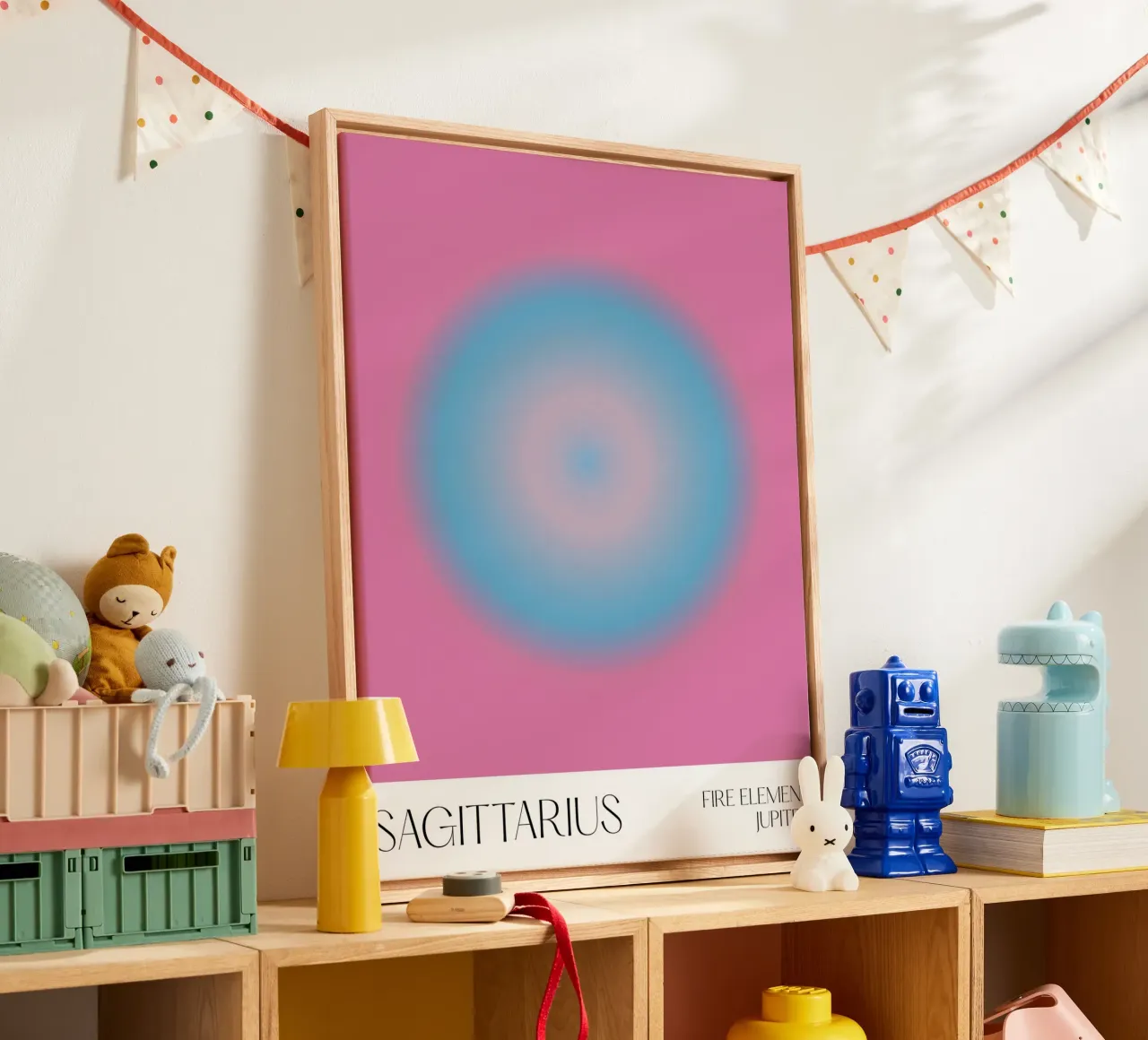 Boogschutter, Aura, Dierenriem canvas met Baklijst van Peaches Art Prints