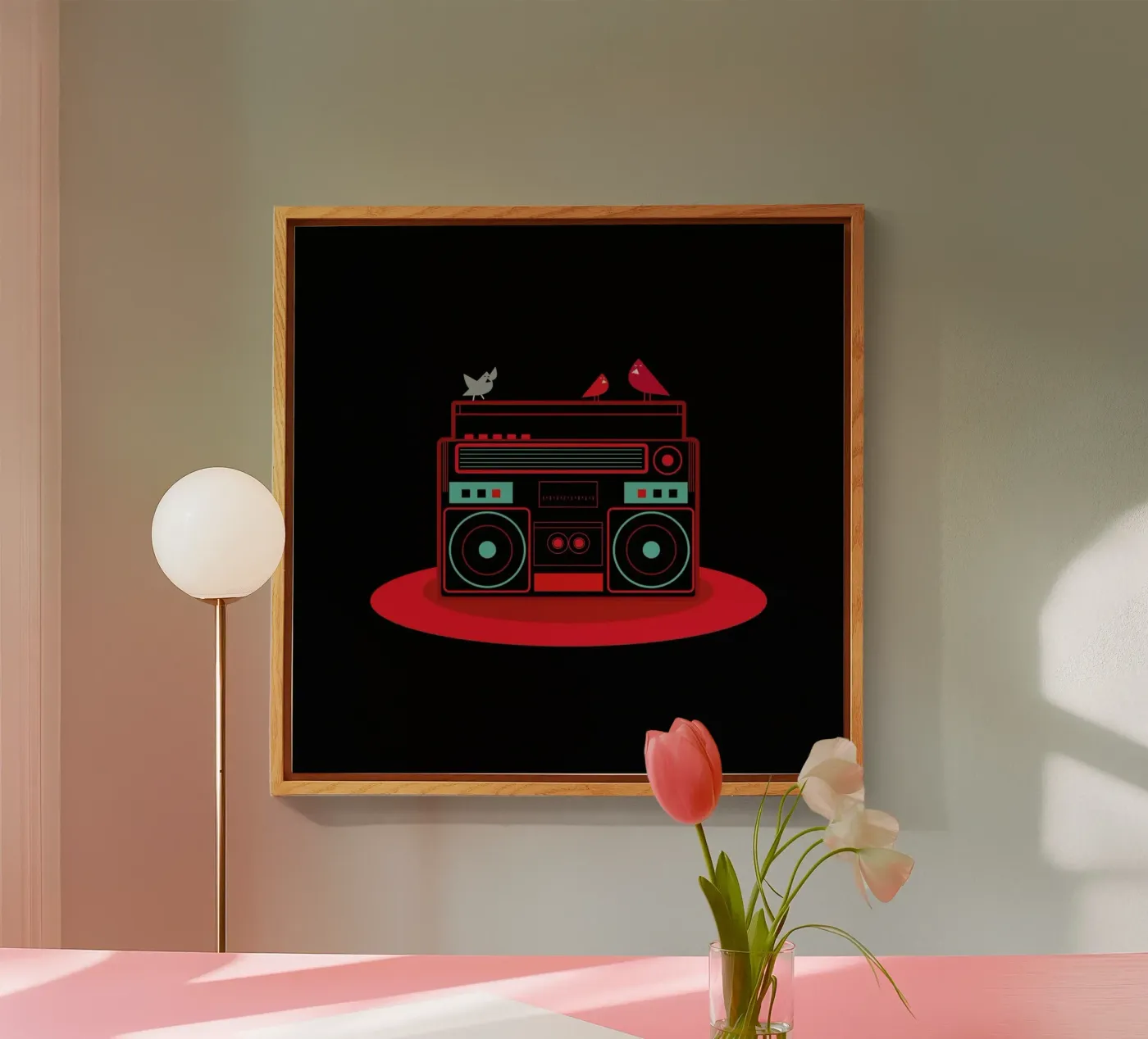 Boombox acryl van Petros Afshar
