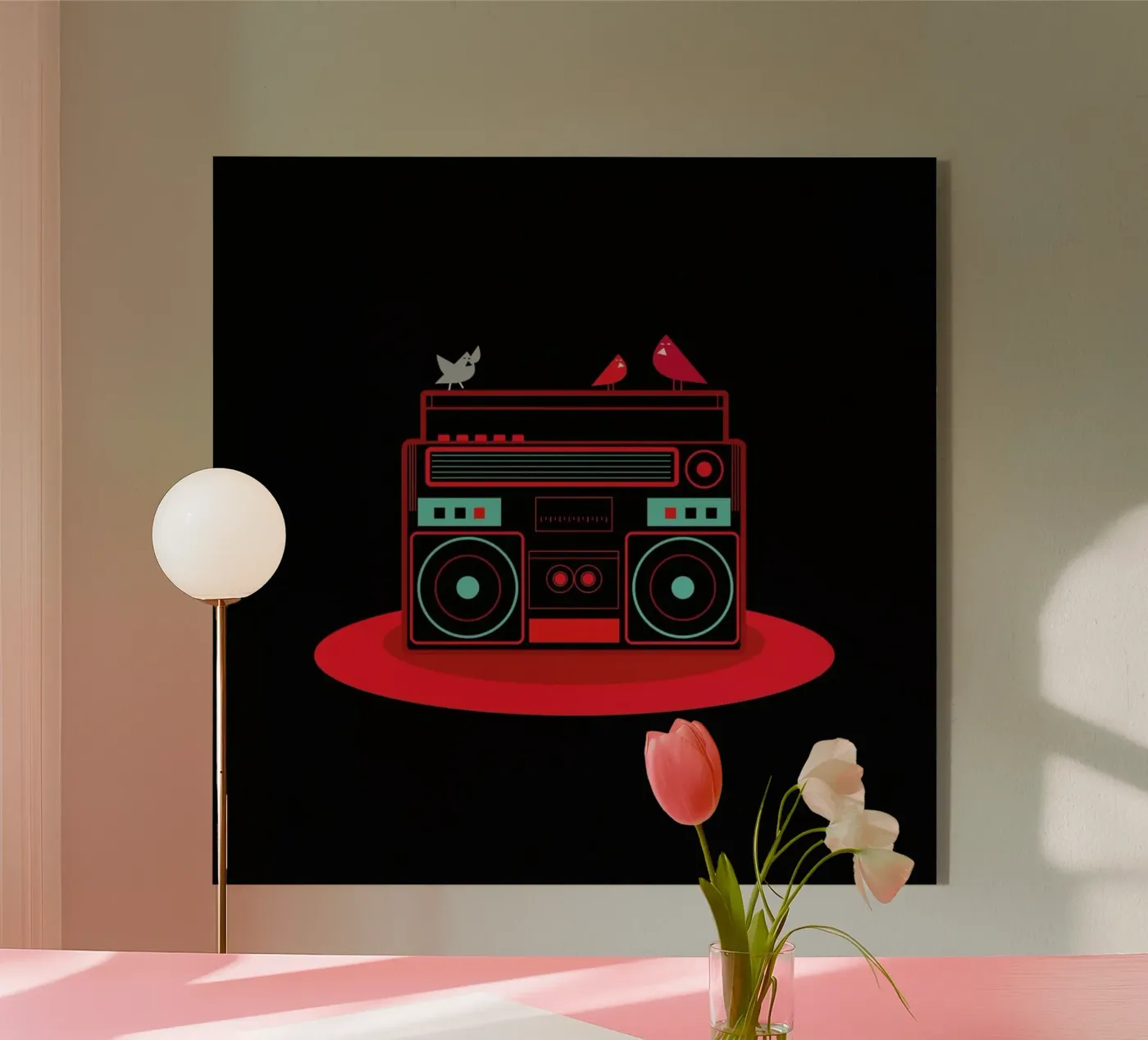 Boombox acryl van Petros Afshar
