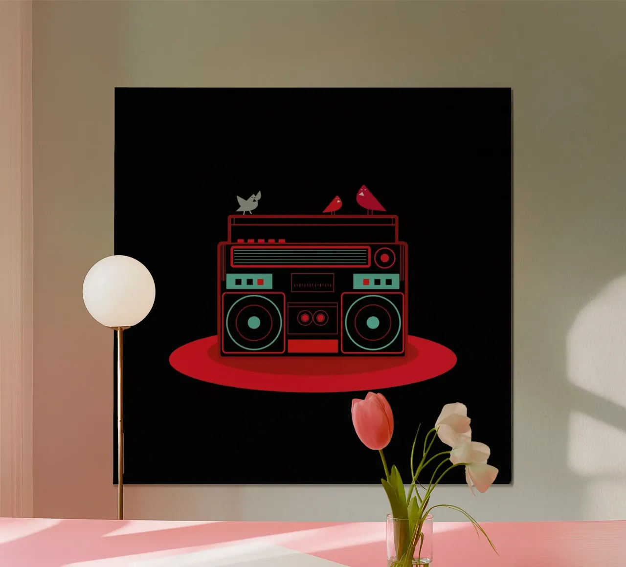 Boombox poster con telaio in plastica da Petros Afshar