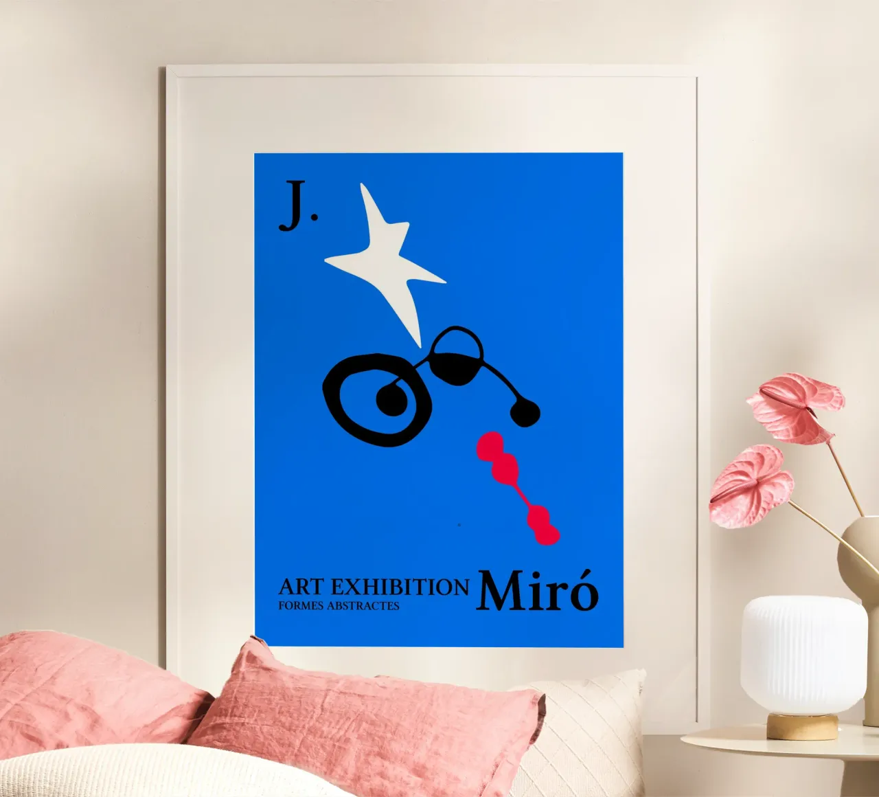 Forme astratte, poster blu Miro poster da Peaches Art Prints