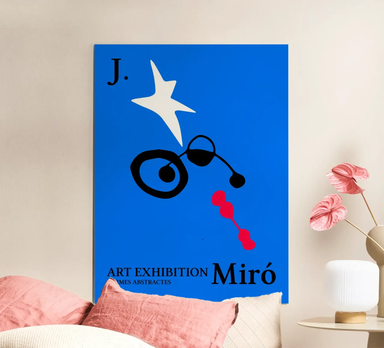 Forme astratte, poster blu Miro poster da Peaches Art Prints