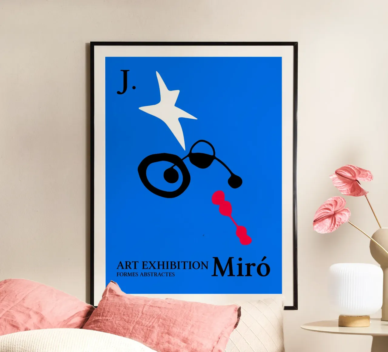 Forme astratte, poster blu Miro poster da Peaches Art Prints