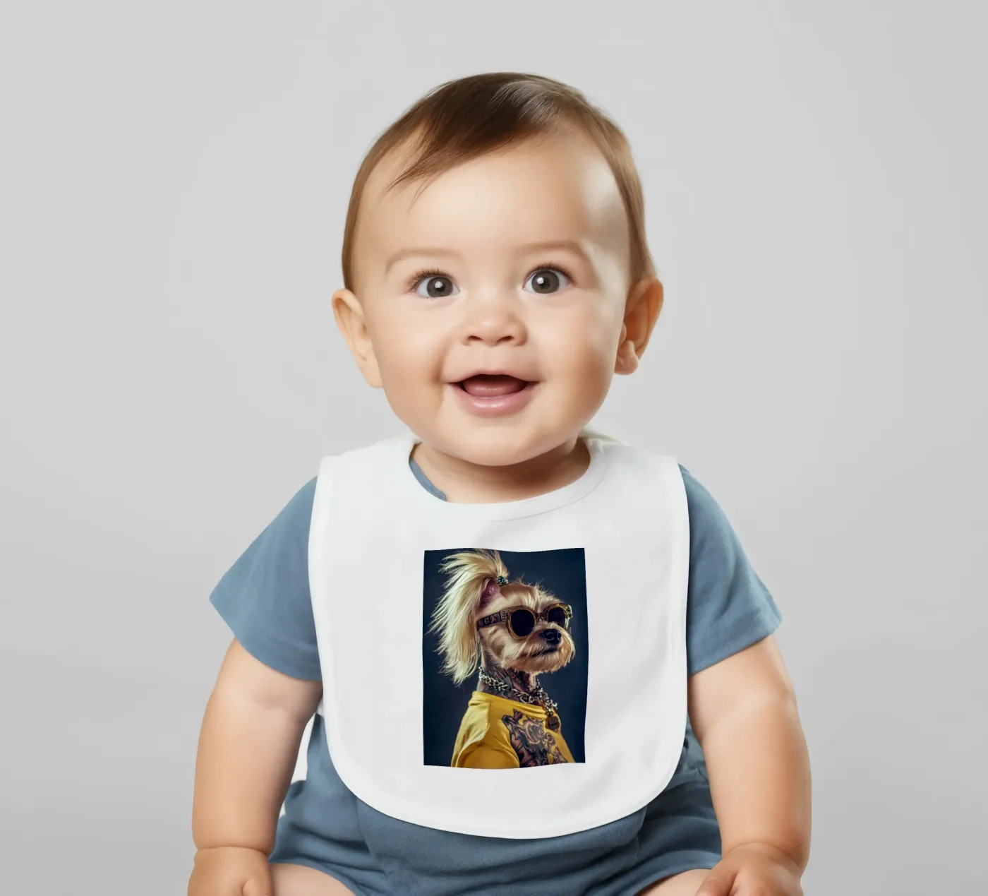 Vesper baby slabbetje van Affiches Chien Originales – Dogland