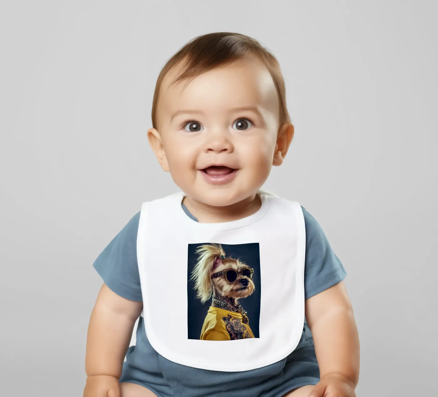 Vesper baby slabbetje van Affiches Chien Originales – Dogland