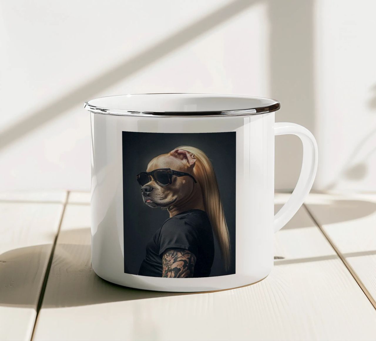 Vega tazza in smalto da Affiches Chien Originales – Dogland