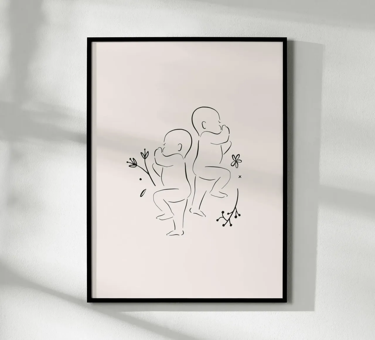 Zwillinge poster con telaio in plastica da KRUTH DESIGN